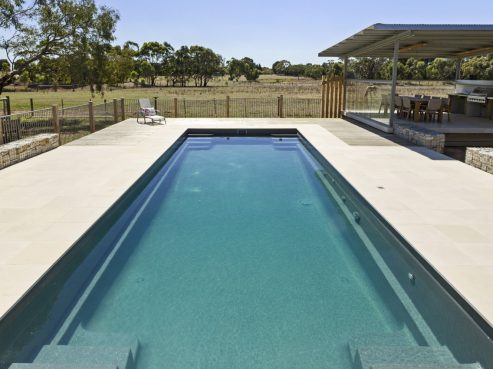 Compass Pools Contemporary inground pool installation