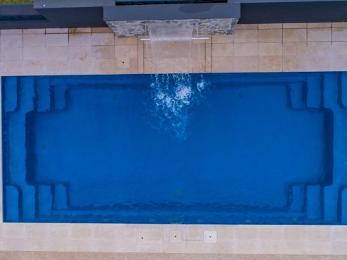Compass Pools Contemporary swimming pool from above