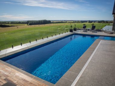 X Trainer fibreglass pool and spa combination
