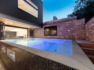 It cannot get better than this exceptional backyard Fibreglass Pool Sydney design idea