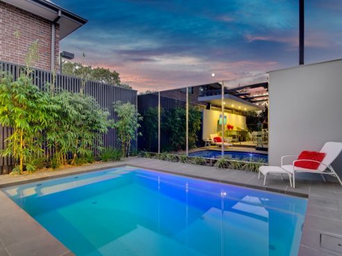 Plunge and Courtyard Fibreglass Swimming Pools Installation 03