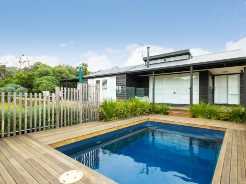 Plunge and Courtyard Fibreglass Swimming Pools Installation 05