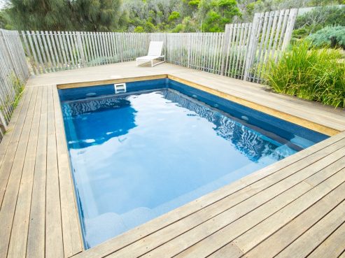 Plunge and Courtyard Fibreglass Swimming Pools Installation 06