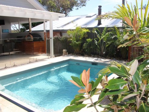 Plunge and Courtyard Fibreglass Swimming Pools Installation 08