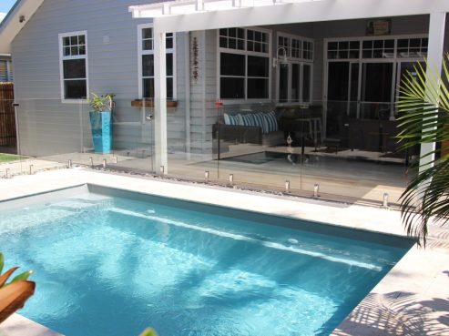 Plunge and Courtyard Fibreglass Swimming Pools Installation 09