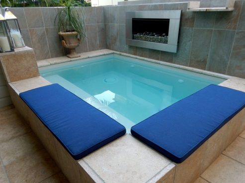 Plunge and Courtyard Fibreglass Swimming Pools Installation 10