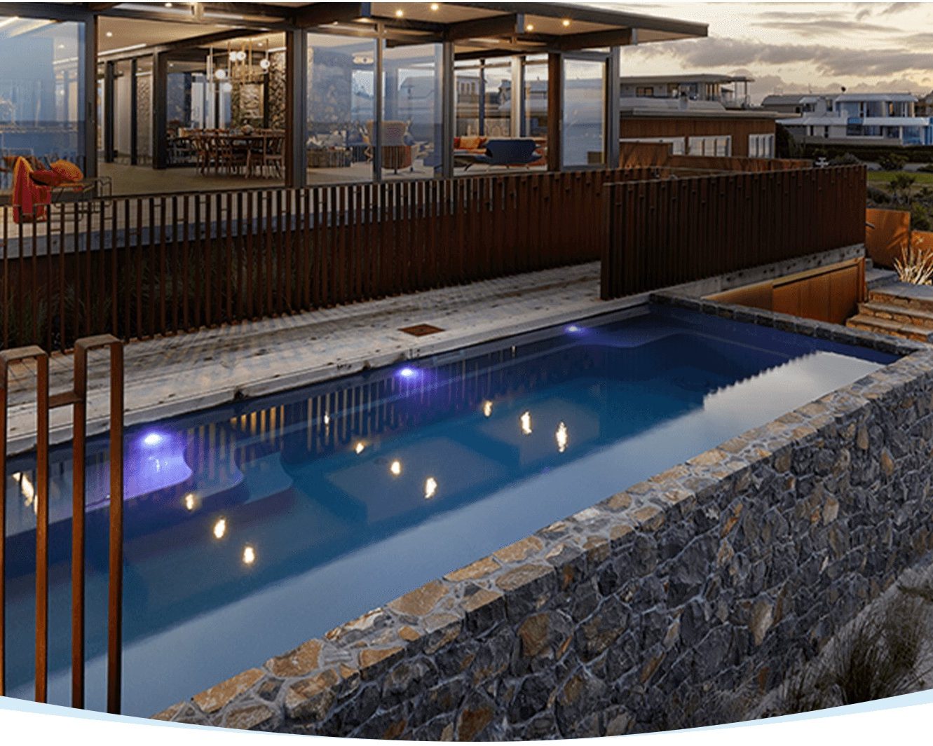 Compass Pools Australia Fibreglass above ground pool installation