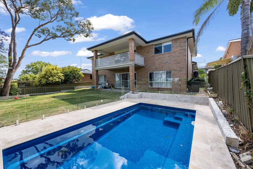 6m Sanctuary Narrow pool installed at Baulkham Hills